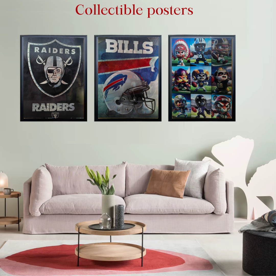 3D SPORTS: Legends Wall Your favorite winning team in a 3D poster